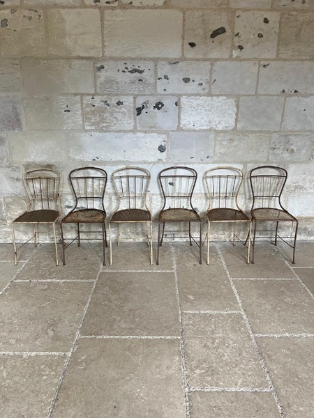 6 Chaise Jardin Fer Forgé
