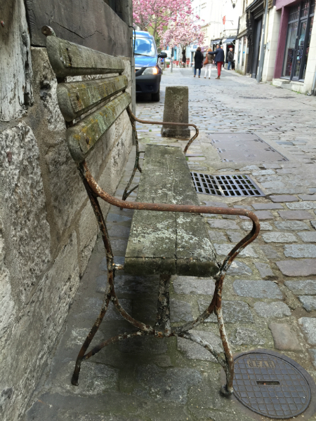 banc de jardin fer et bois