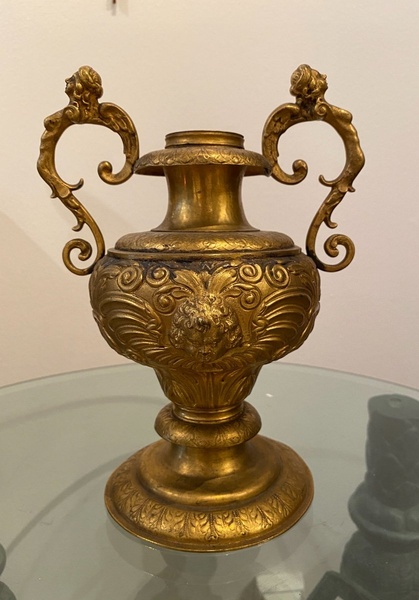 Paire De Vases Cuivre Doré